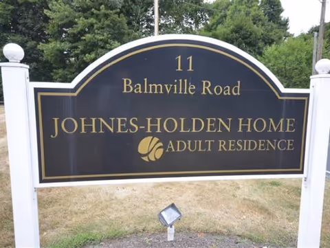 Exterior sign for JOHNES-HOLDEN HOME ADULT RESIDENCE on Balmville Road