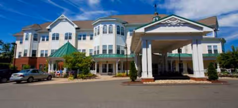 Brookdale South Windsor senior living facility with a covered entrance.