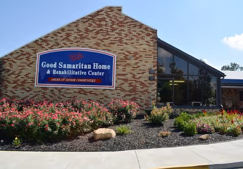 Exterior view of Good Samaritan Home and Rehabilitative Center with brick facade and landscaping.