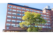 Brick multi-story nursing facility exterior with windows and a tree in the foreground.