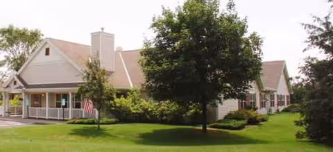 Brookdale Inver Grove Heights exterior building with green lawn and trees