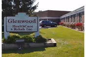 Exterior view of Glenwood HealthCare & Rehab Inc. with sign, lawn, and building frontage.