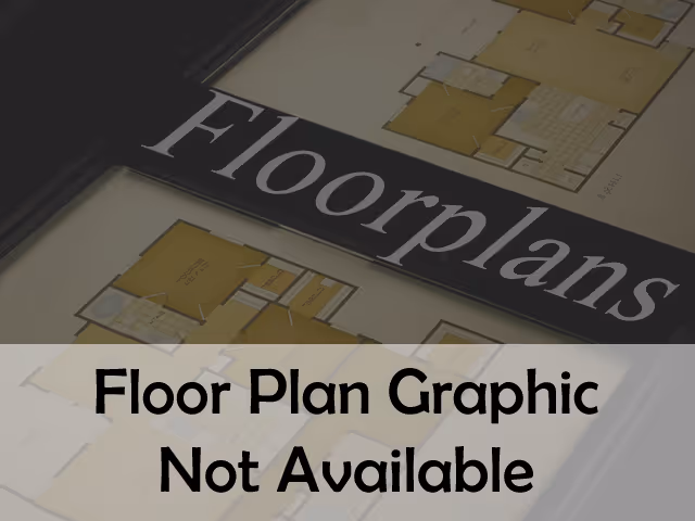 Close-up of floor plan diagrams with a bold 'Floorplans' label and an overlay reading 'Floor Plan Graphic Not Available'.