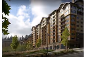 Timber Ridge at Talus exterior: a multi-story senior living building along a tree-lined street.