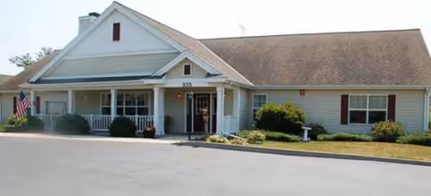 Front exterior of Brookdale Faribault senior living facility with entrance.